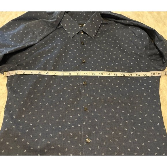 JF J. Ferrar Big & Tall Button-Down Shirt Cotton Blend Men Sze 16.5 (38/39) READ - Picture 12 of 16